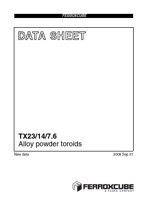 TX23/7.6-M2-A115 Datasheet PDF Ferroxcube International Holding B.V.