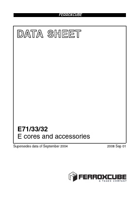 E71-3C95 Datasheet PDF Ferroxcube International Holding B.V.