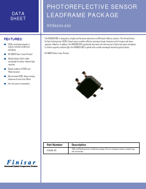 HVS6003-002 Datasheet PDF Finisar Corporation.