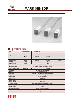 FM-03R Datasheet PDF FOTEK CONTROLS CO., LTD.