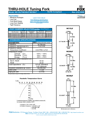 299LF-FREQUENCY-XXXXX Datasheet PDF Fox Electronics