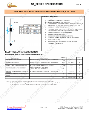 SA5.0(C) Datasheet PDF Frontier Electronics.