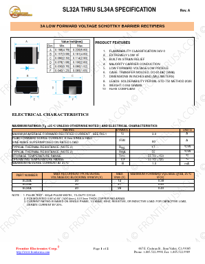SL33A Datasheet PDF Frontier Electronics.