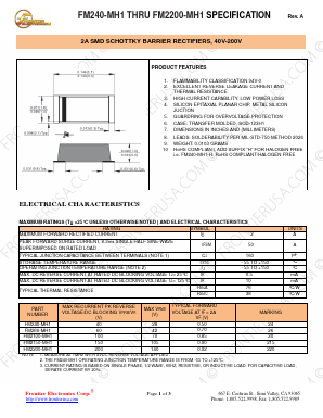 FM2150-MH1 Datasheet PDF Frontier Electronics.