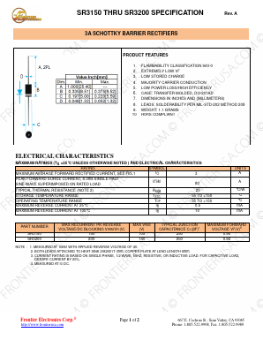 SR3200 Datasheet PDF Frontier Electronics.