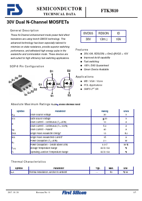 FTK3810 Datasheet PDF First Silicon Co., Ltd
