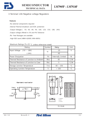 LM7915P Datasheet PDF First Silicon Co., Ltd