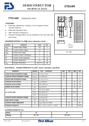 FTD1499 Datasheet PDF First Silicon Co., Ltd