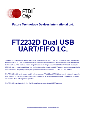 FT2232C Datasheet PDF Future Technology