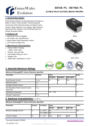 SS16A Datasheet PDF FutureWafer Tech Co.,Ltd