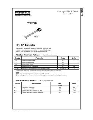 2N5770 Datasheet PDF Fairchild Semiconductor
