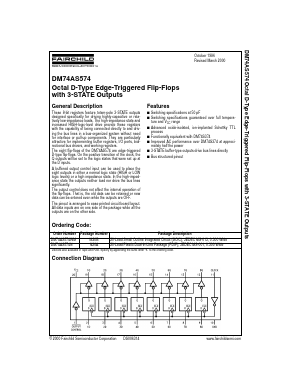 DM74AS574WMX Datasheet PDF Fairchild Semiconductor