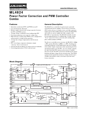 ML4824IP1 Datasheet PDF Fairchild Semiconductor
