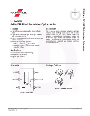 H11AG1SVM Datasheet PDF Fairchild Semiconductor