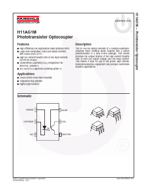 H11AG1SR2M Datasheet PDF Fairchild Semiconductor