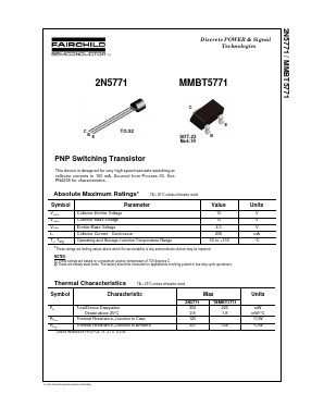 2N5771 Datasheet PDF Fairchild Semiconductor