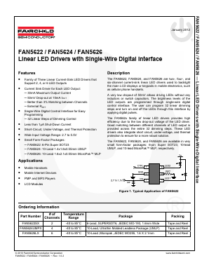 FAN5624UMPX Datasheet PDF Fairchild Semiconductor