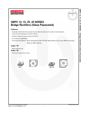 GBPC-3510 Datasheet PDF Fairchild Semiconductor