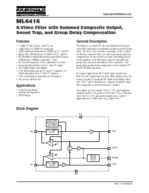 ML6416 Datasheet PDF Fairchild Semiconductor