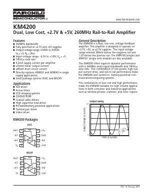 KM4200IM8 Datasheet PDF Fairchild Semiconductor