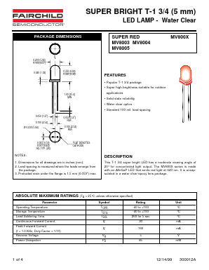 MV8004 Datasheet PDF Fairchild Semiconductor