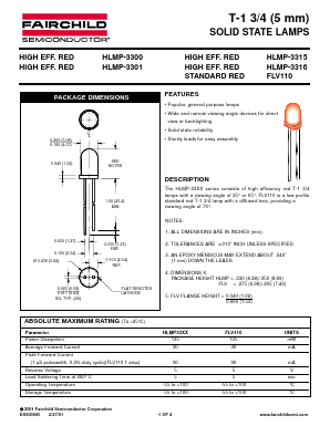 HLMP-3301 Datasheet PDF Fairchild Semiconductor