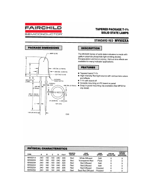 MV502XA Datasheet PDF Fairchild Semiconductor