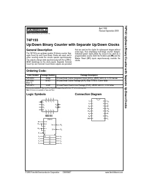 74F193 Datasheet PDF Fairchild Semiconductor