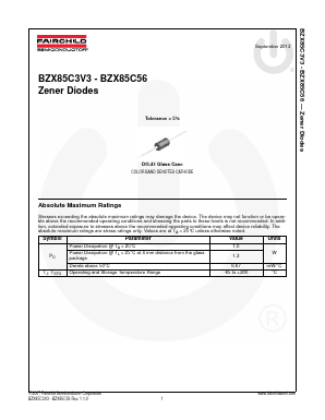BZX85C15 Datasheet PDF Fairchild Semiconductor