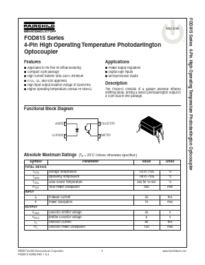 FOD815W Datasheet PDF Fairchild Semiconductor