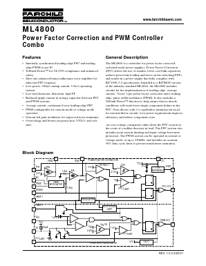 ML4800CP Datasheet PDF Fairchild Semiconductor