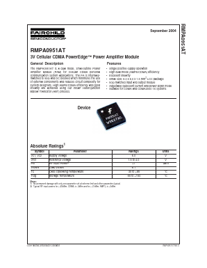 RMPA0951AT Datasheet PDF Fairchild Semiconductor