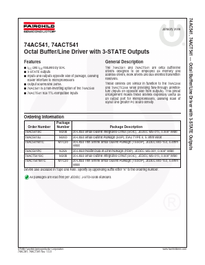 74ACT541 Datasheet PDF Fairchild Semiconductor