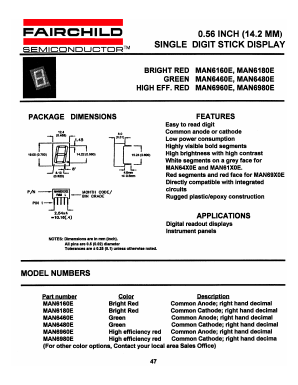 MAN6960E Datasheet PDF Fairchild Semiconductor