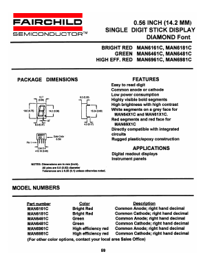 MAN6161C Datasheet PDF Fairchild Semiconductor