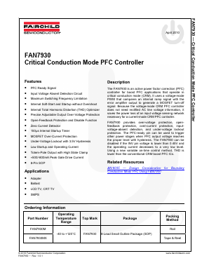 FAN7930M Datasheet PDF Fairchild Semiconductor