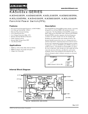 KA5MO365RN Datasheet PDF Fairchild Semiconductor