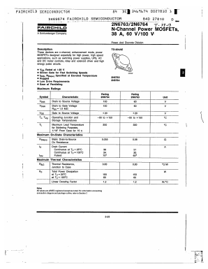 2N6763 Datasheet PDF Fairchild Semiconductor