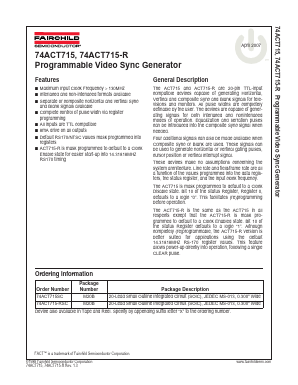 74ACT715SC Datasheet PDF Fairchild Semiconductor