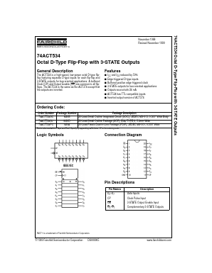 74ACT534SCX Datasheet PDF Fairchild Semiconductor