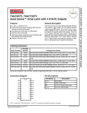 74ACQ573SJ Datasheet PDF Fairchild Semiconductor