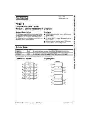 74F2244MSAX Datasheet PDF Fairchild Semiconductor