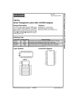 74F373MSAX Datasheet PDF Fairchild Semiconductor