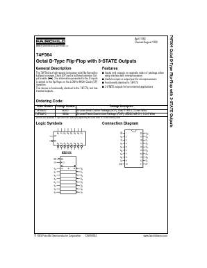 74F564PC Datasheet PDF Fairchild Semiconductor