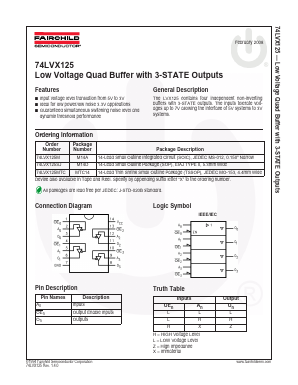 74LVX125 Datasheet PDF Fairchild Semiconductor