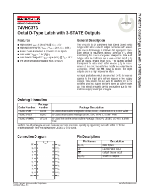 74VHC373MX Datasheet PDF Fairchild Semiconductor