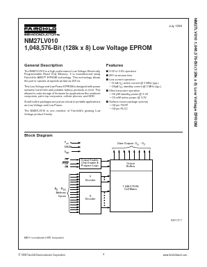 NM27LV010Q250 Datasheet PDF Fairchild Semiconductor