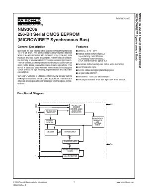 NM93C06LEN Datasheet PDF Fairchild Semiconductor