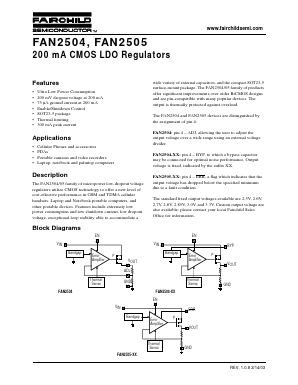 FAN2505S25X Datasheet PDF Fairchild Semiconductor
