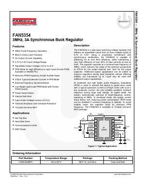 FAN5354MPX Datasheet PDF Fairchild Semiconductor